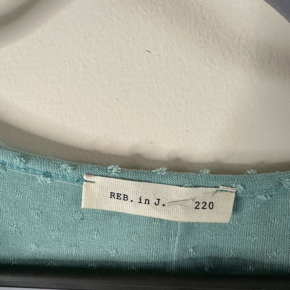 Mint Blue Reborn J dress Women Size Large V Neck Pleated Flowy - Picture 5 of 13